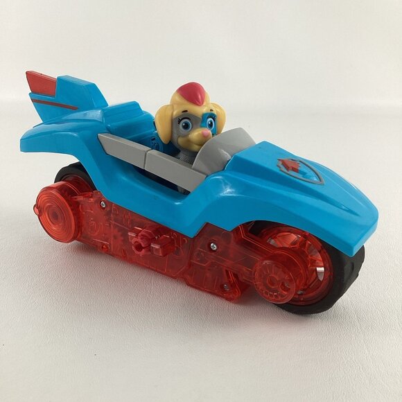 Paw Patrol Mighty Pups Power Split Cycle Twins Ella Figure Left Lights Sounds - Picture 1 of 7